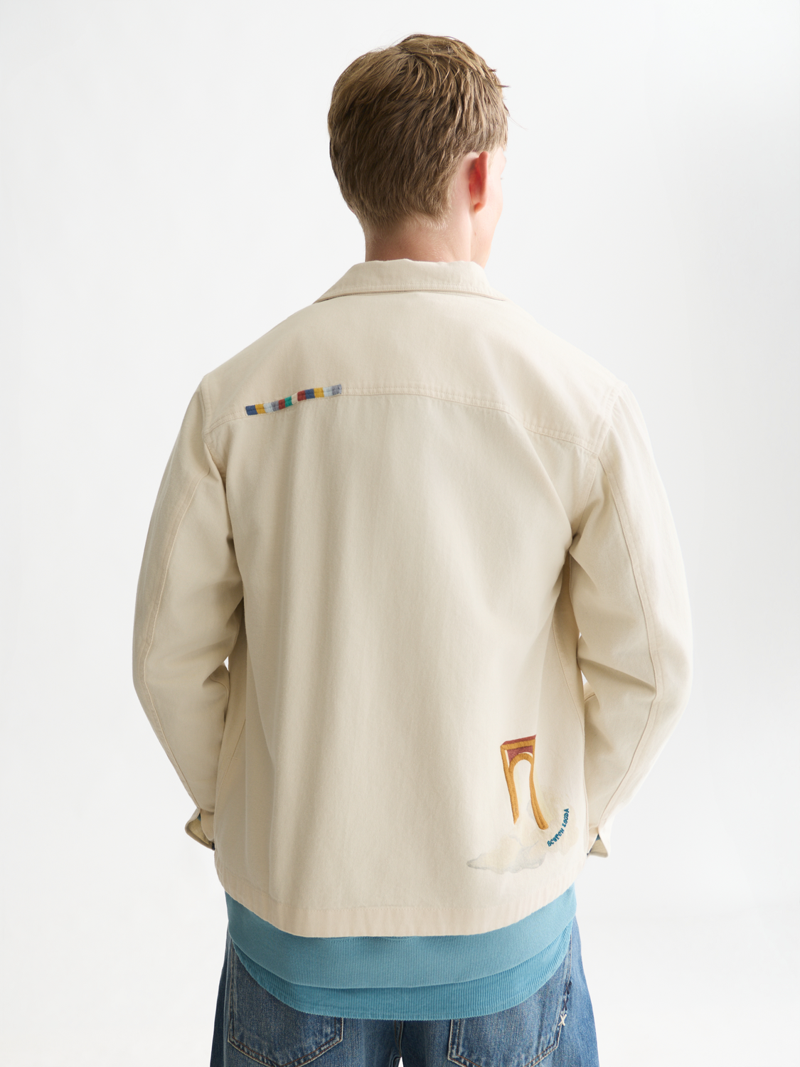 Printed Cotton Twill Relaxed Overshirt