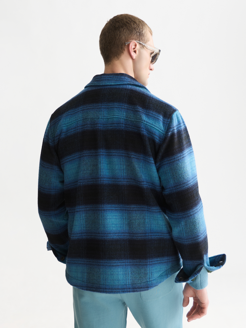 Check Wool-Blend Relaxed Overshirt