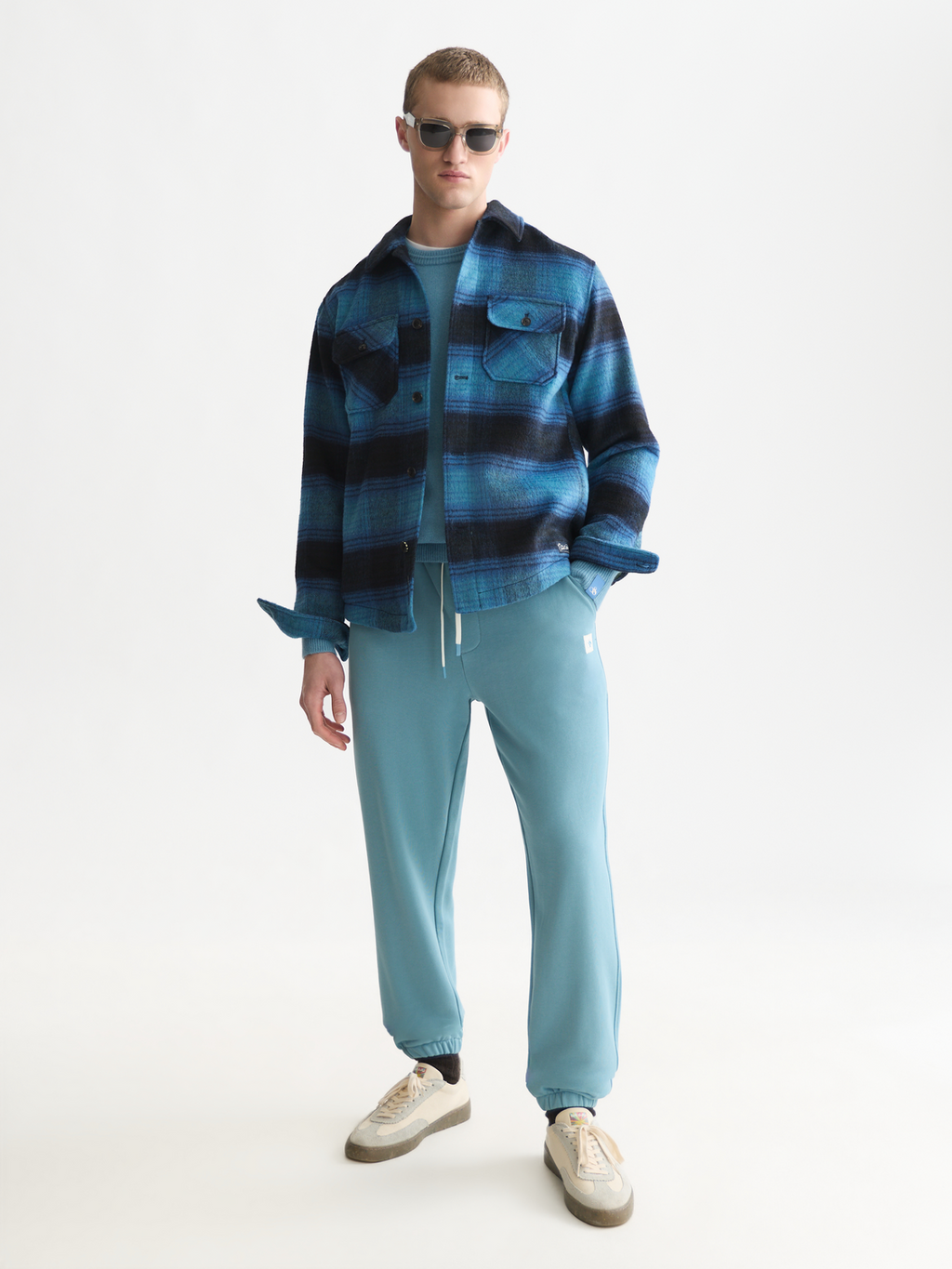 Check Wool-Blend Relaxed Overshirt