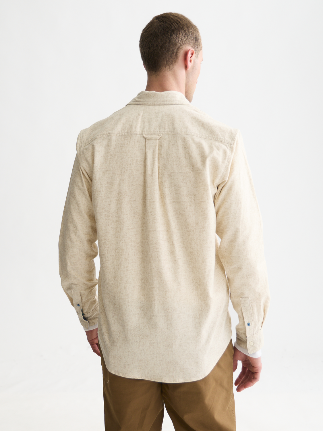 Melange Cotton Relaxed Shirt