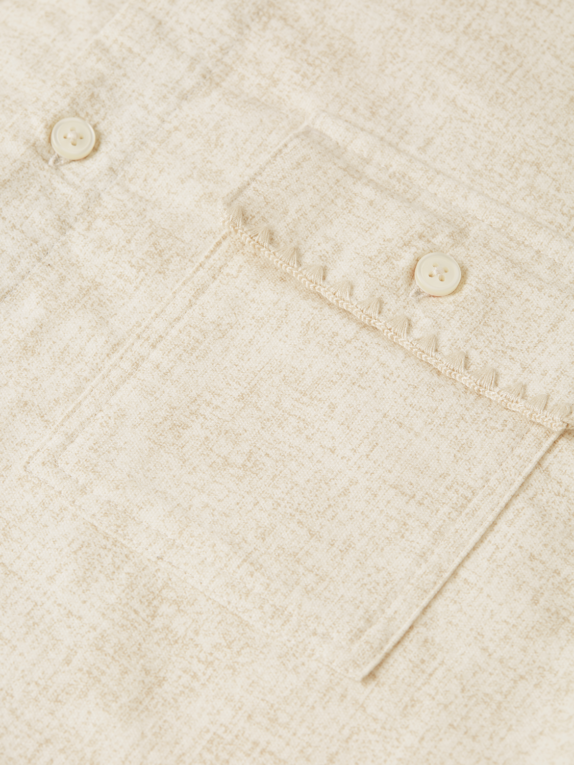 Melange Cotton Relaxed Shirt