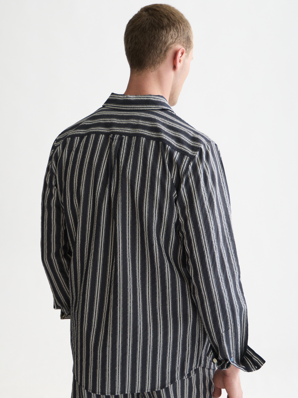 Textured striped shirt