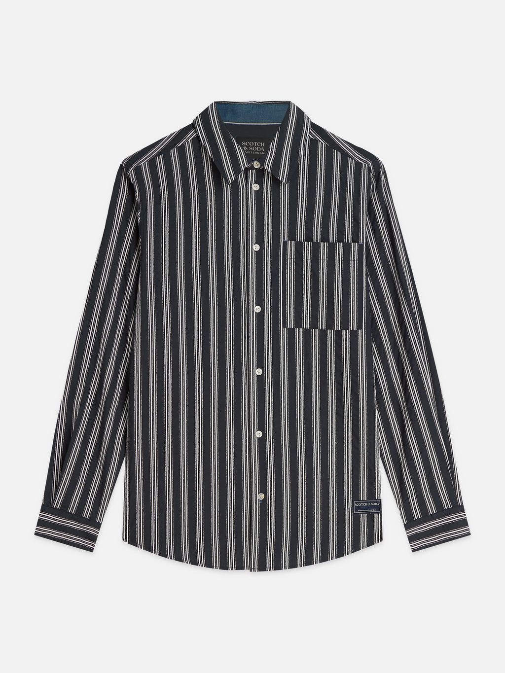 Textured striped shirt