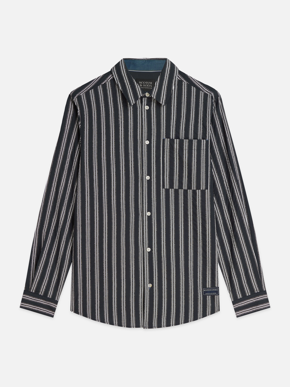 Textured striped shirt
