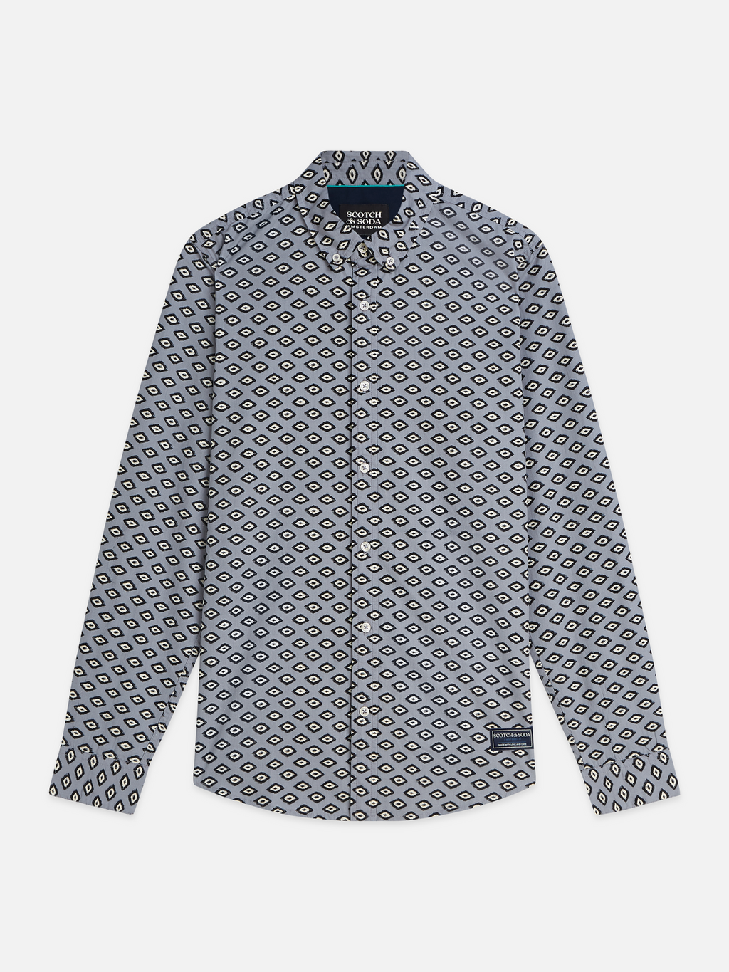 Micro printed slim shirt