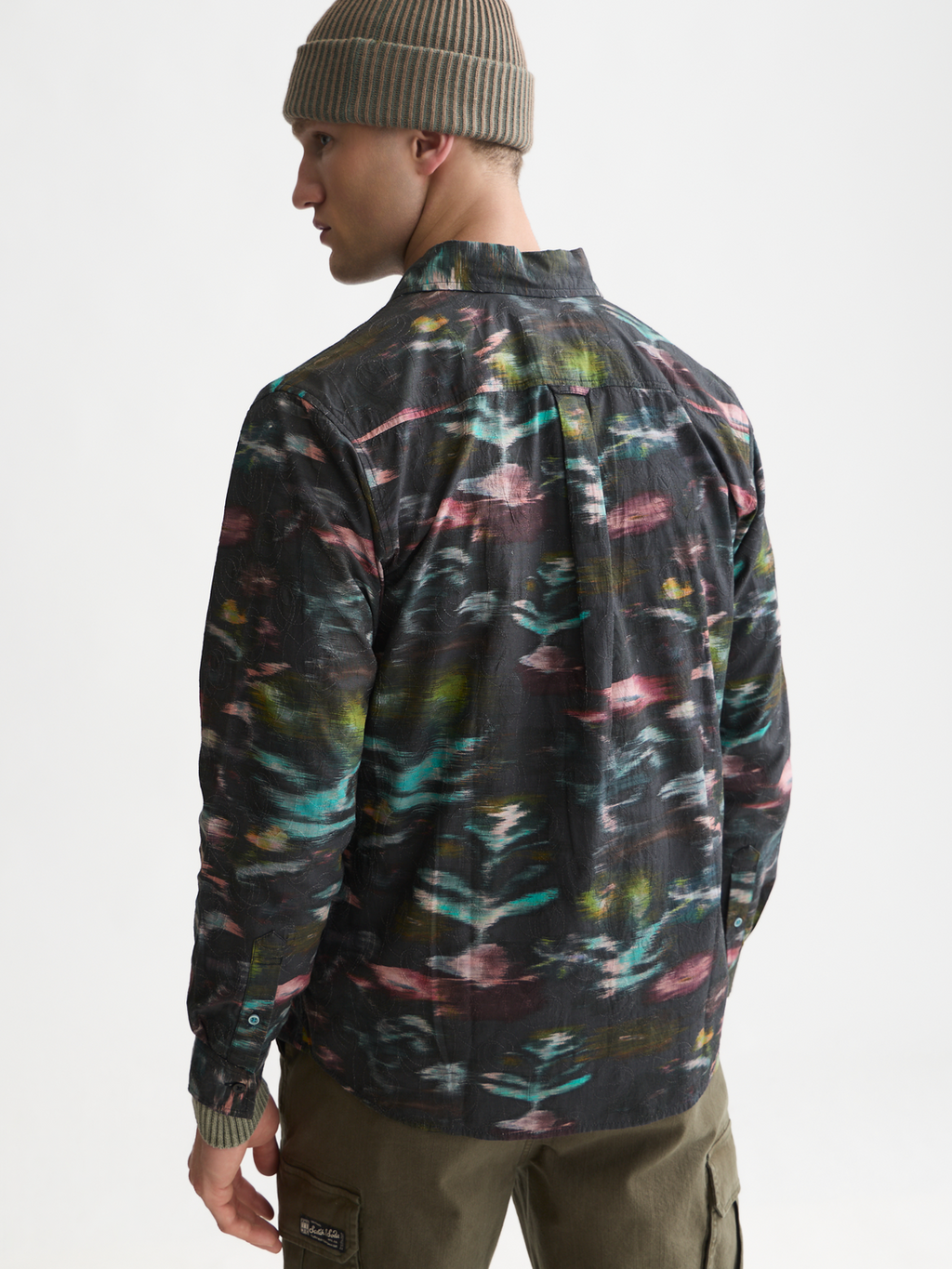 Embroidered Printed Cotton Relaxed Shirt