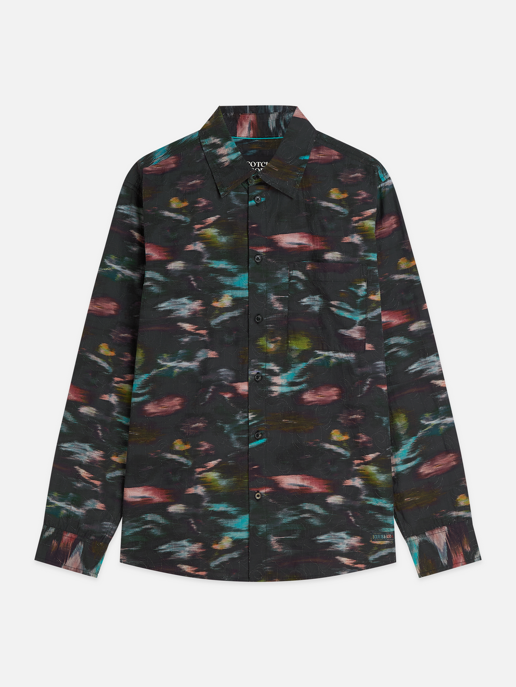 Embroidered Printed Cotton Relaxed Shirt
