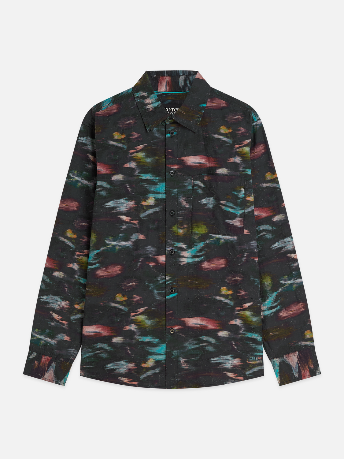 Embroidered Printed Cotton Relaxed Shirt