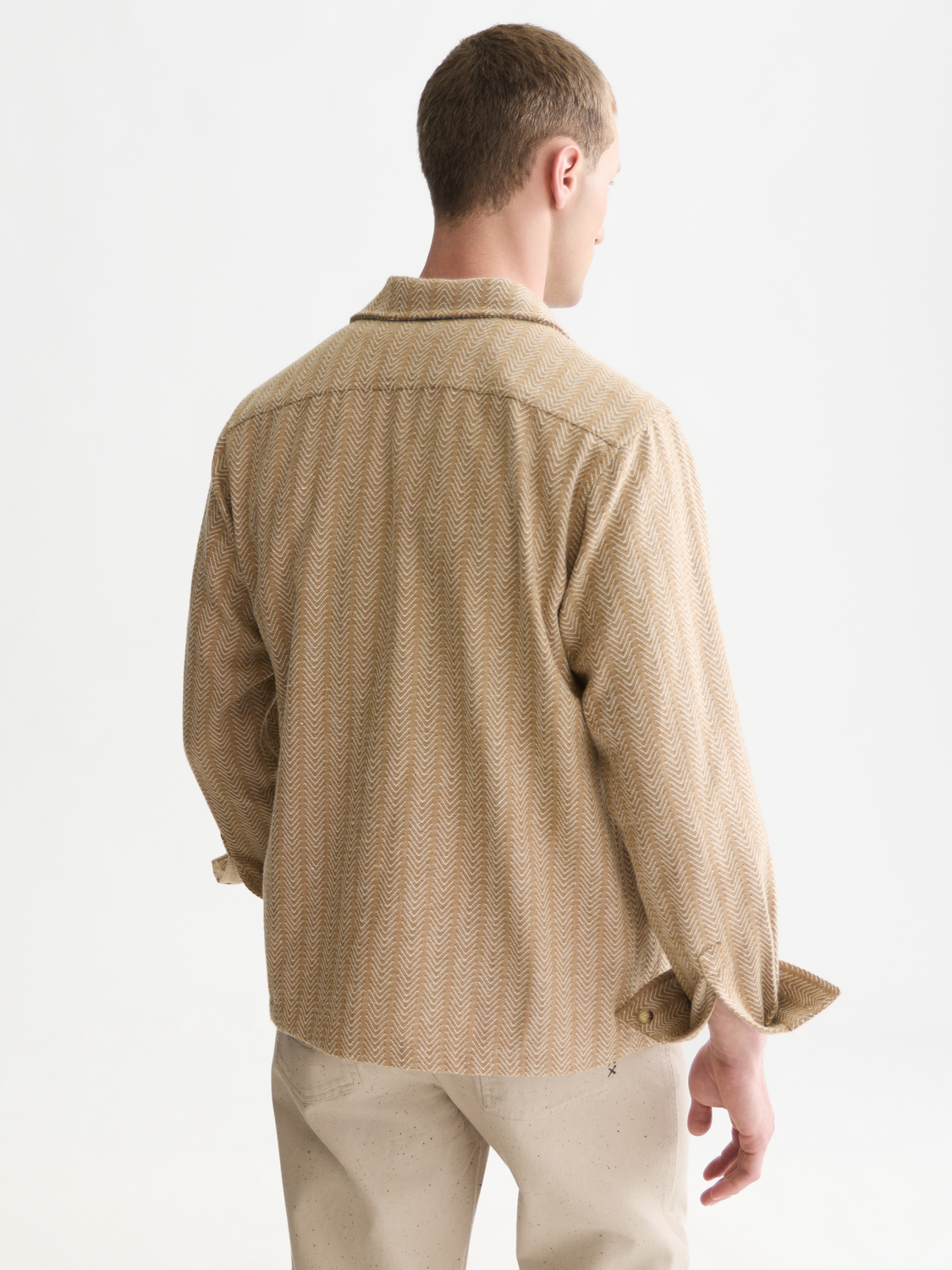 Jacquard Wool-Blend Relaxed Shirt