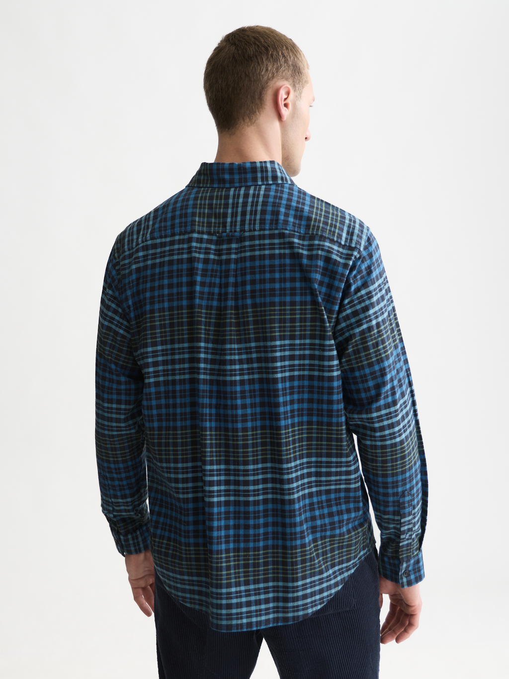 Cotton Flannel Check Relaxed Shirt