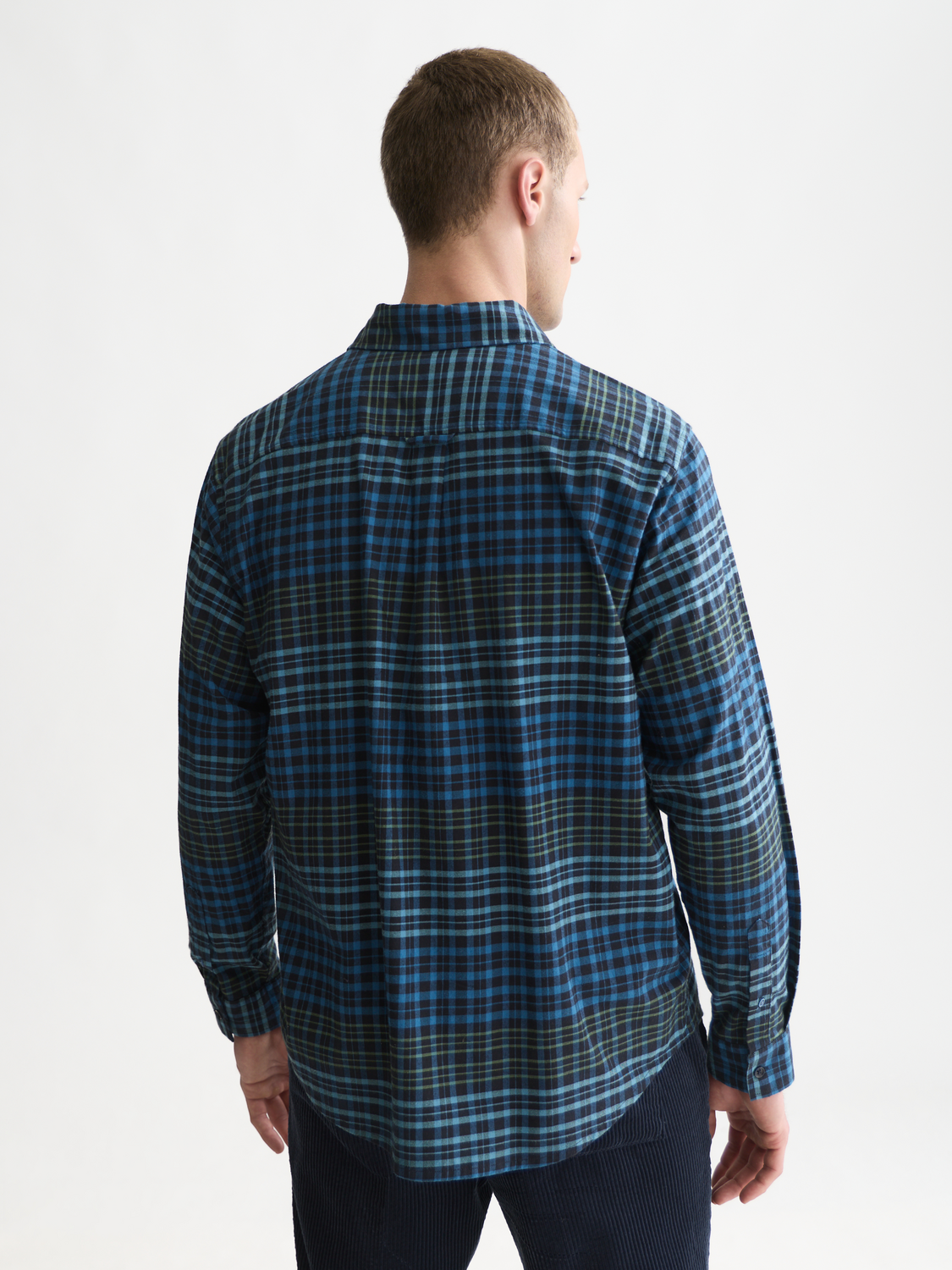 Cotton Flannel Check Relaxed Shirt