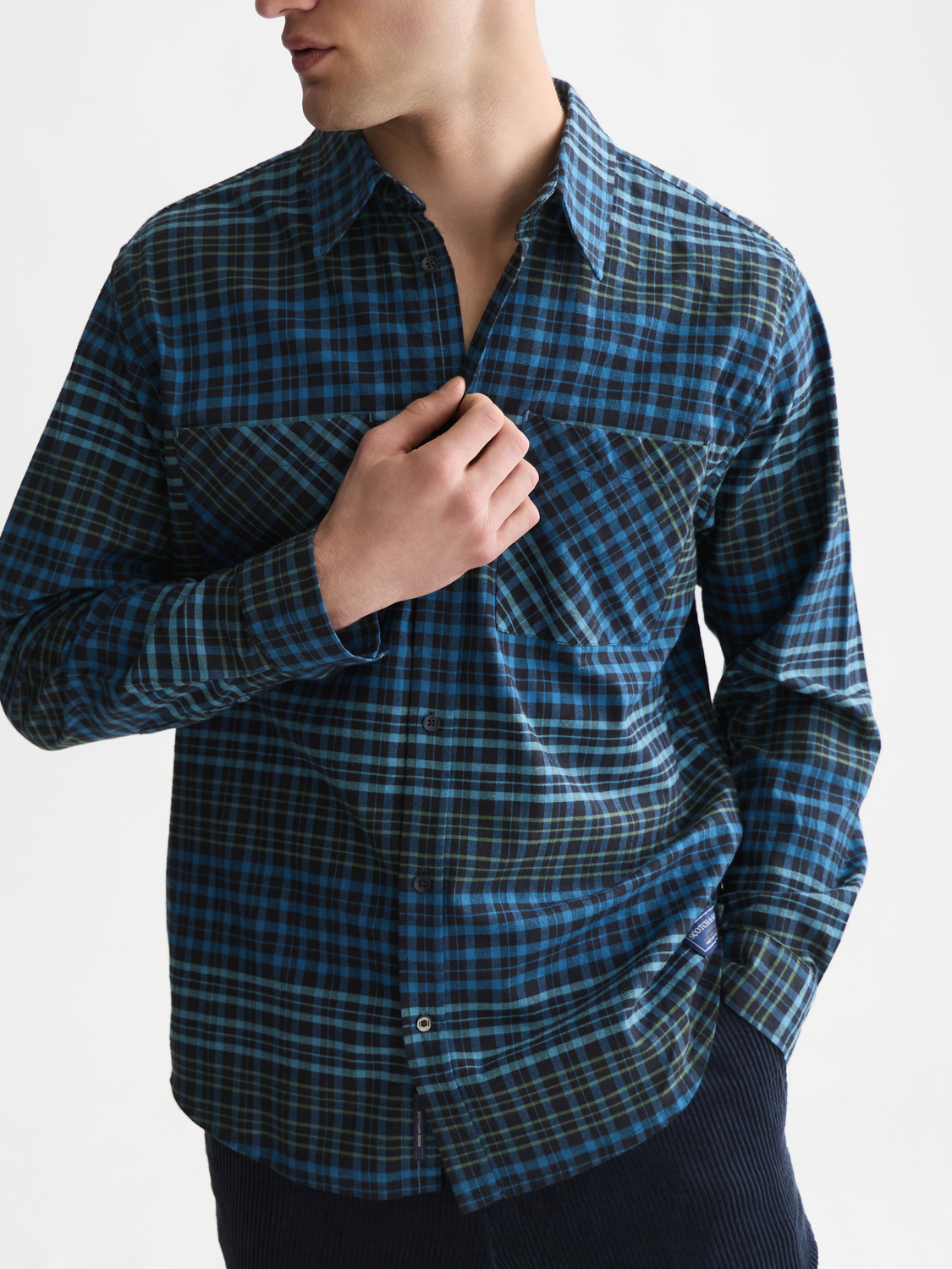 Cotton Flannel Check Relaxed Shirt