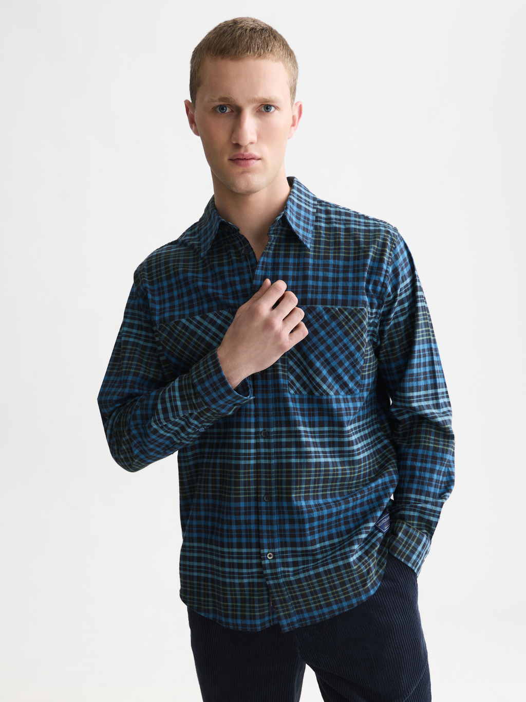 Cotton Flannel Check Relaxed Shirt