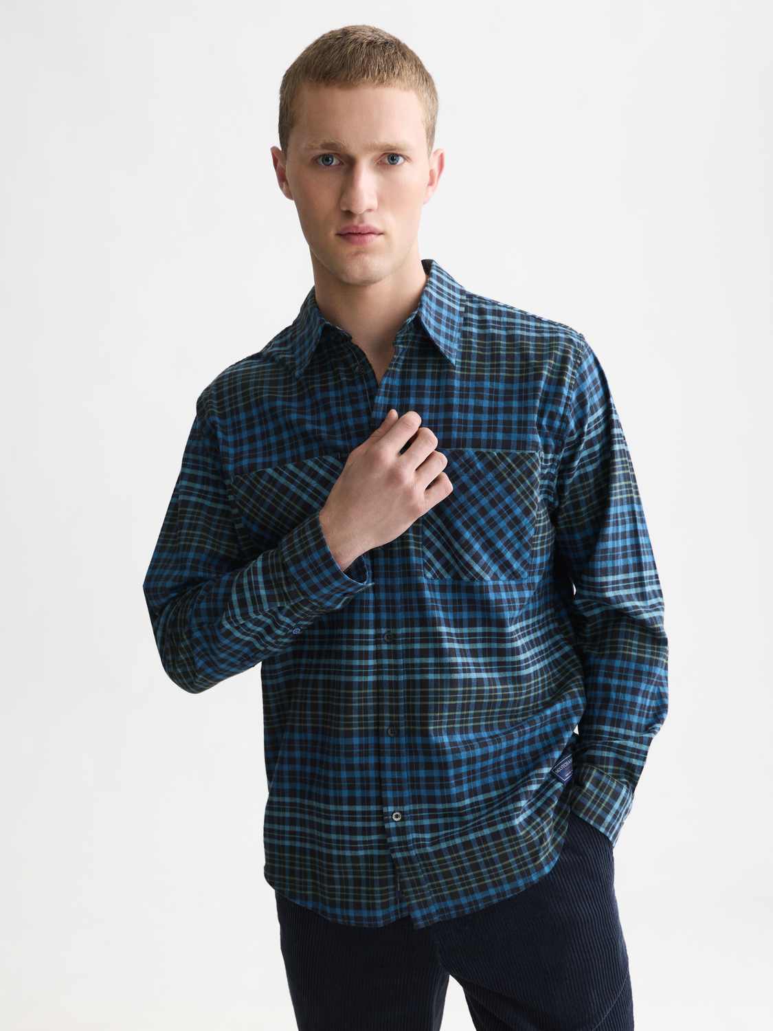 Cotton Flannel Check Relaxed Shirt