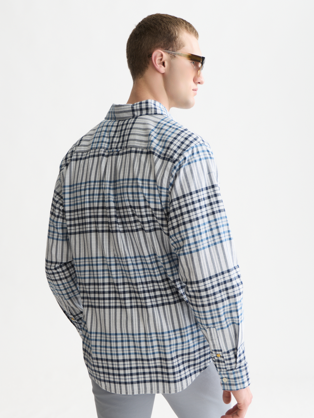 Cotton Flannel Check Relaxed Shirt
