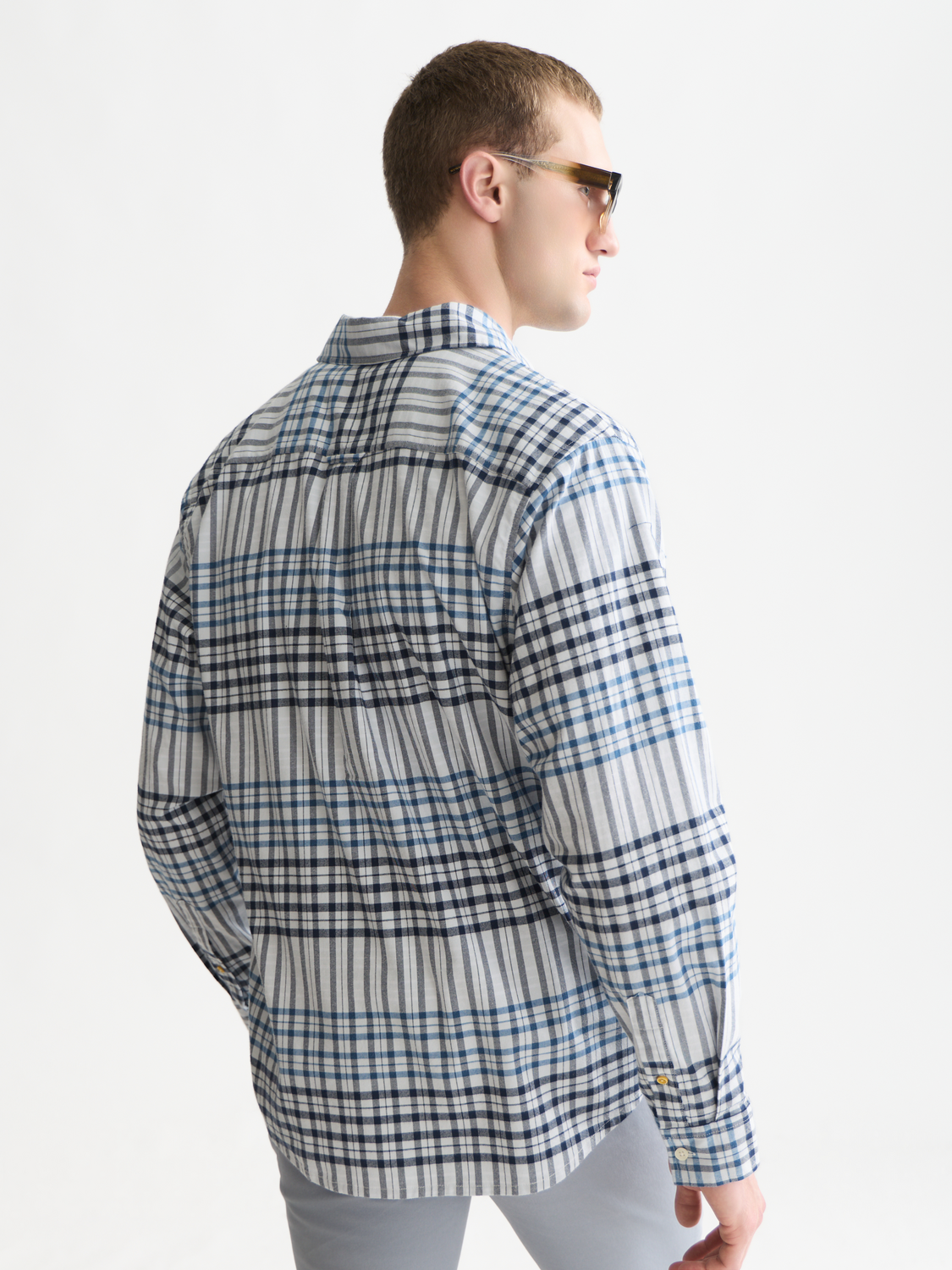 Cotton Flannel Check Relaxed Shirt