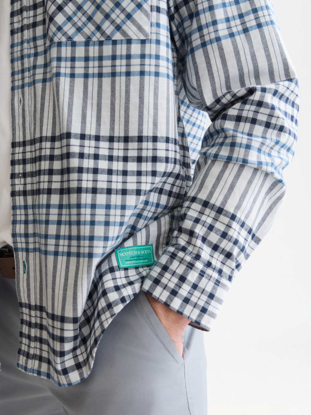 Cotton Flannel Check Relaxed Shirt