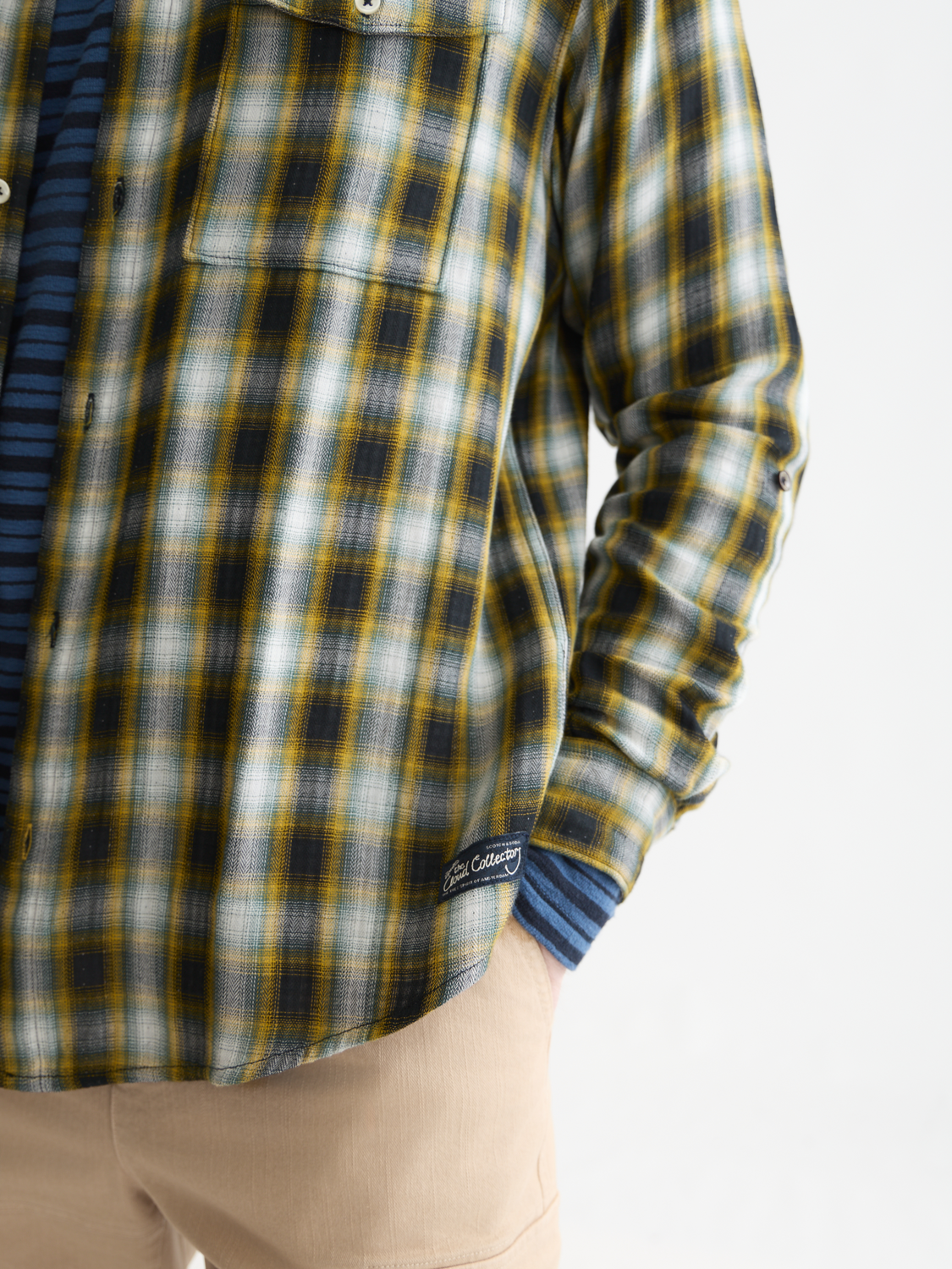 Double-Faced Cotton Check Relaxed Shirt