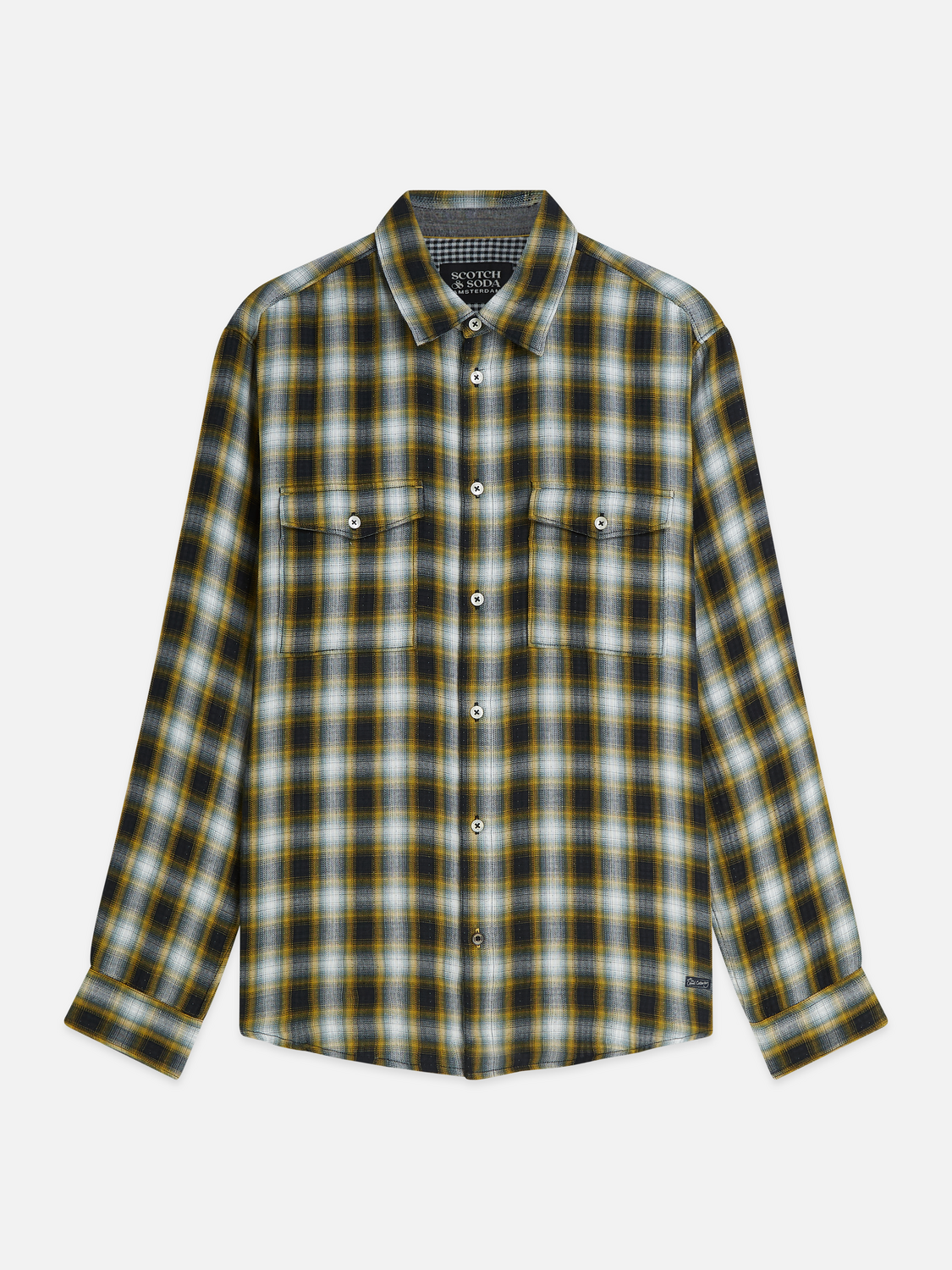 Double-Faced Cotton Check Relaxed Shirt