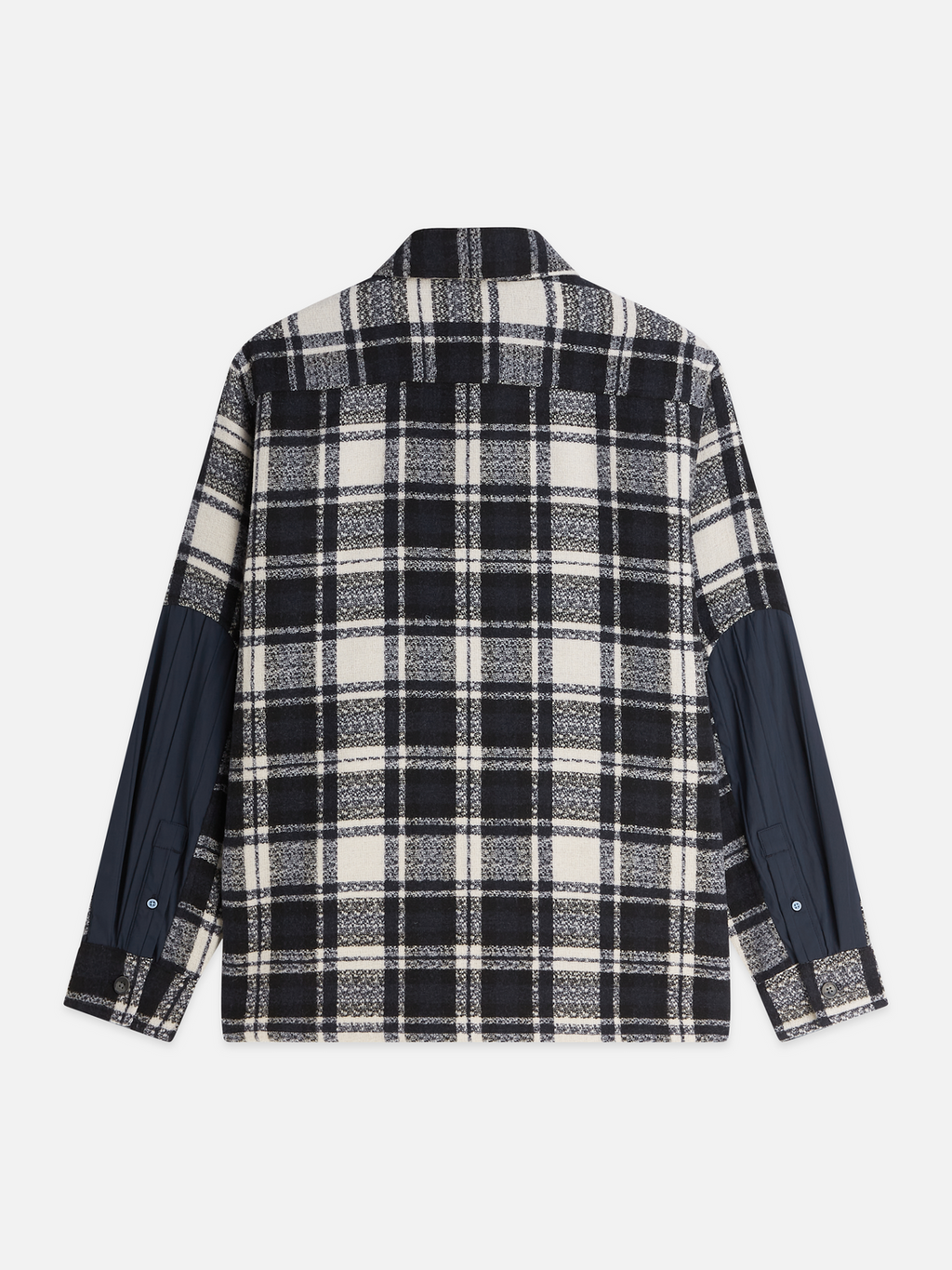 Patchwork Wool-Blend Relaxed Overshirt