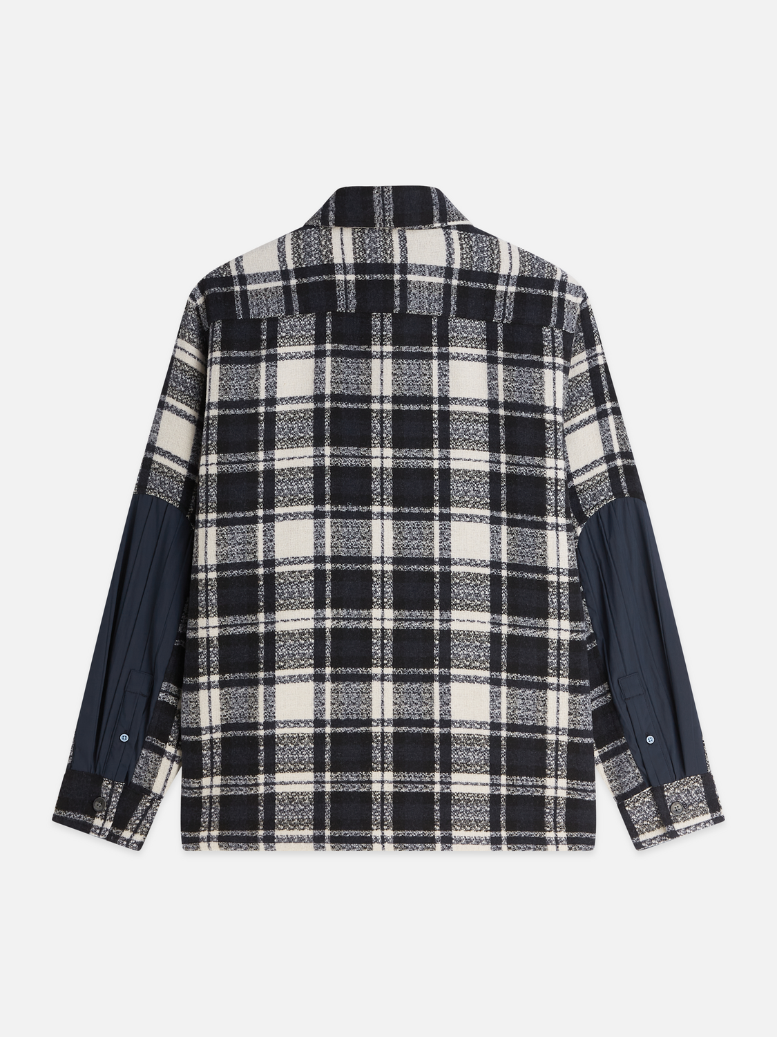 Patchwork Wool-Blend Relaxed Overshirt