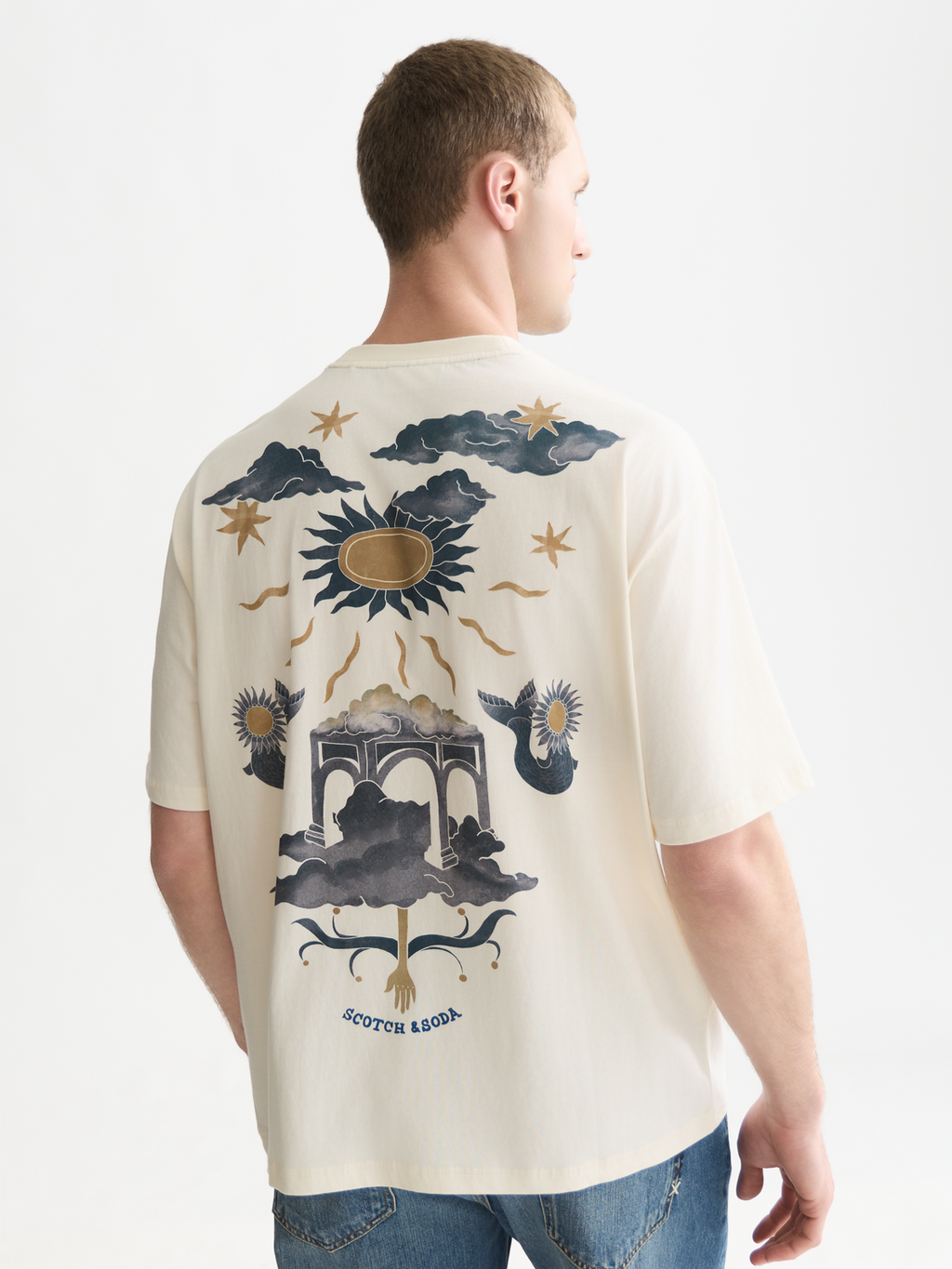 Printed Artwork Cotton Loose T-Shirt
