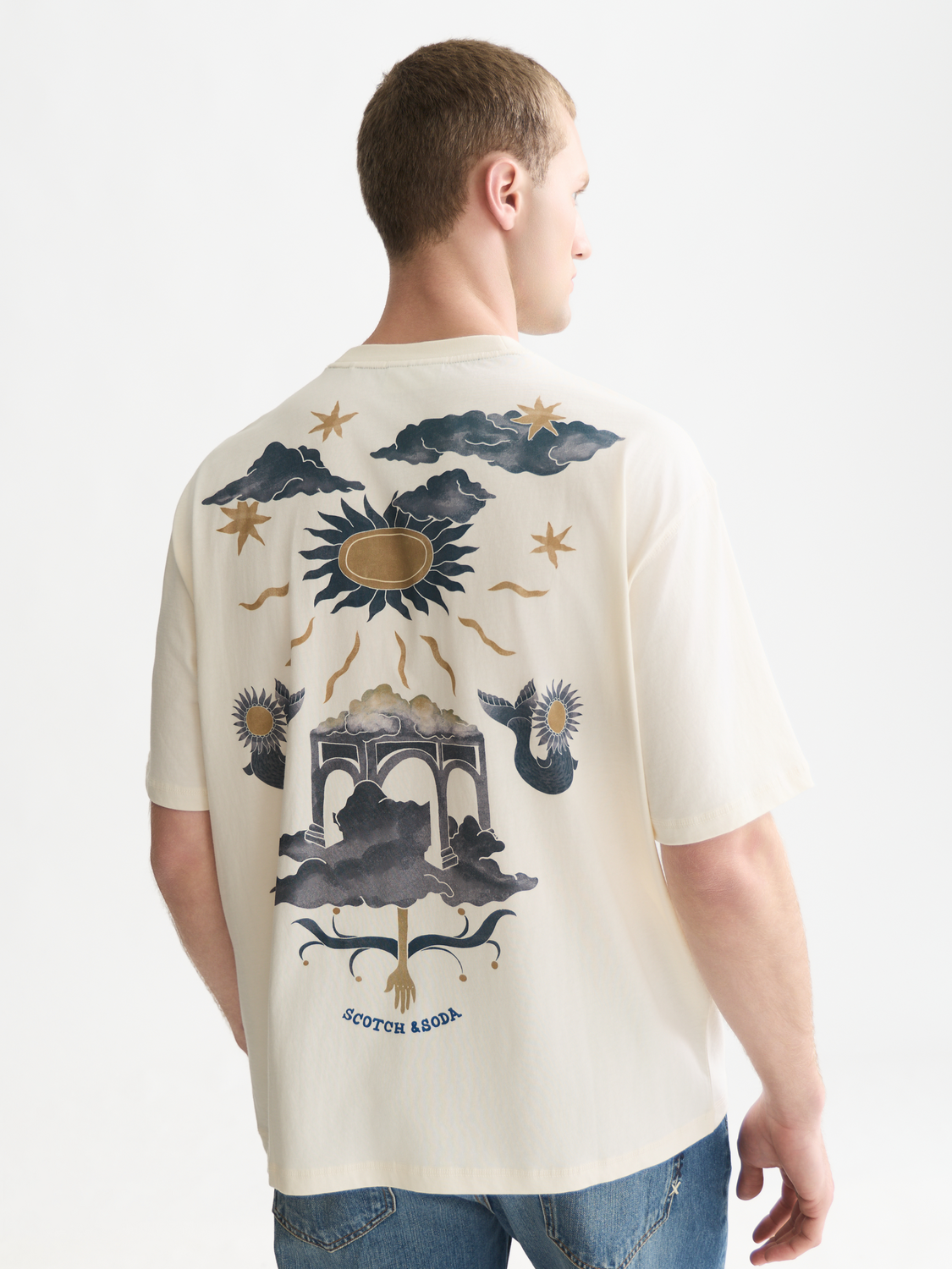Printed Artwork Cotton Loose T-Shirt