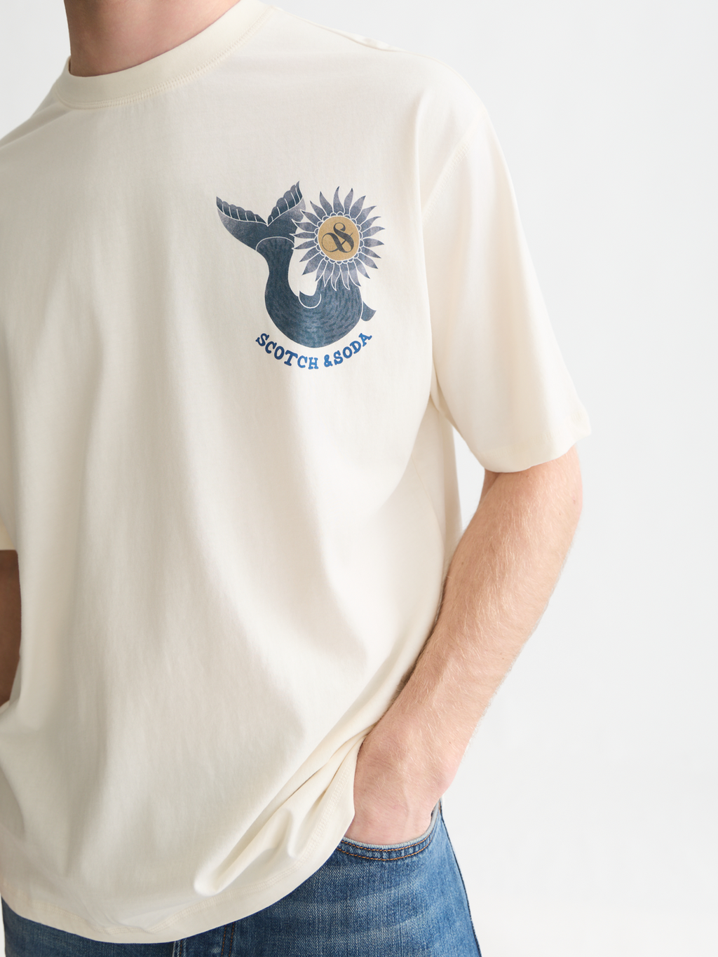 Printed Artwork Cotton Loose T-Shirt