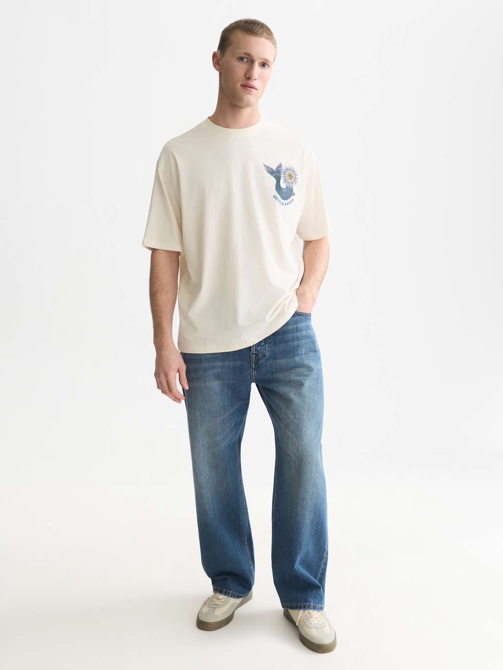 Printed Artwork Cotton Loose T-Shirt