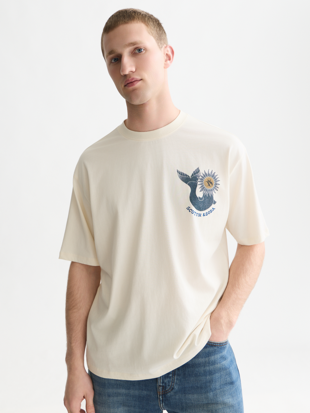 Printed Artwork Cotton Loose T-Shirt