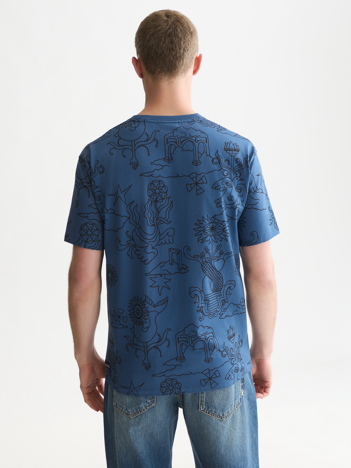 Printed Artwork Cotton Relaxed T-Shirt