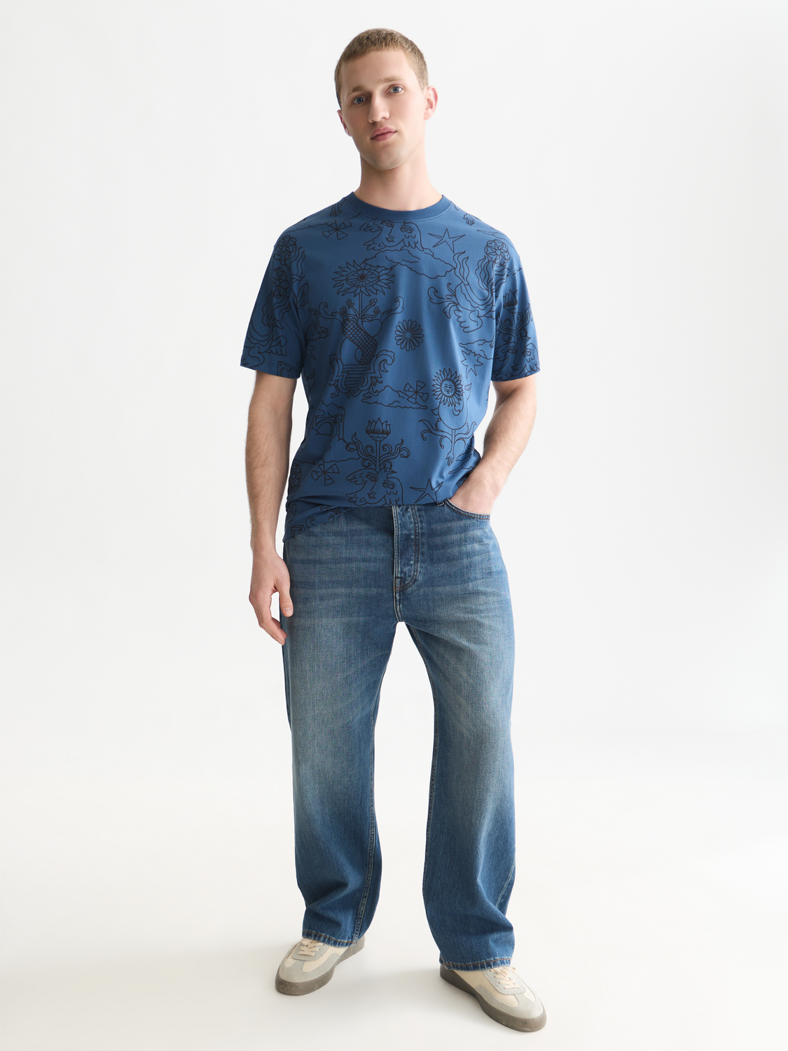 Printed Artwork Cotton Relaxed T-Shirt