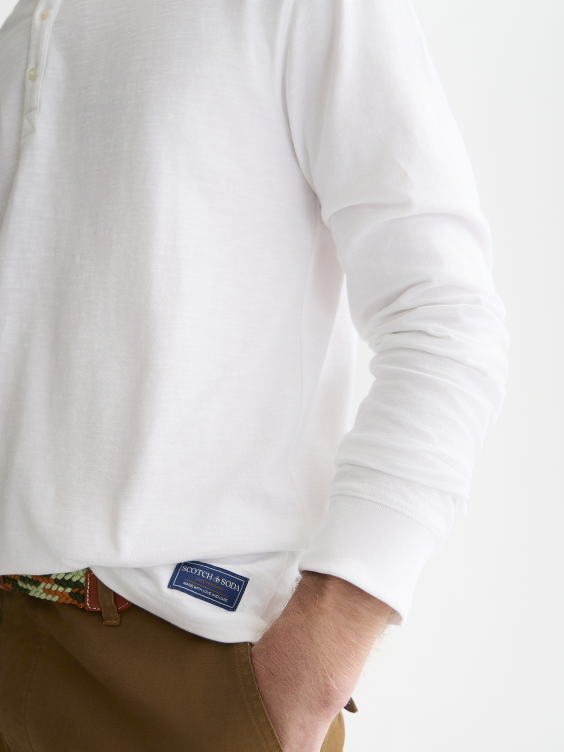 Slub Cotton Henley T-Shirt