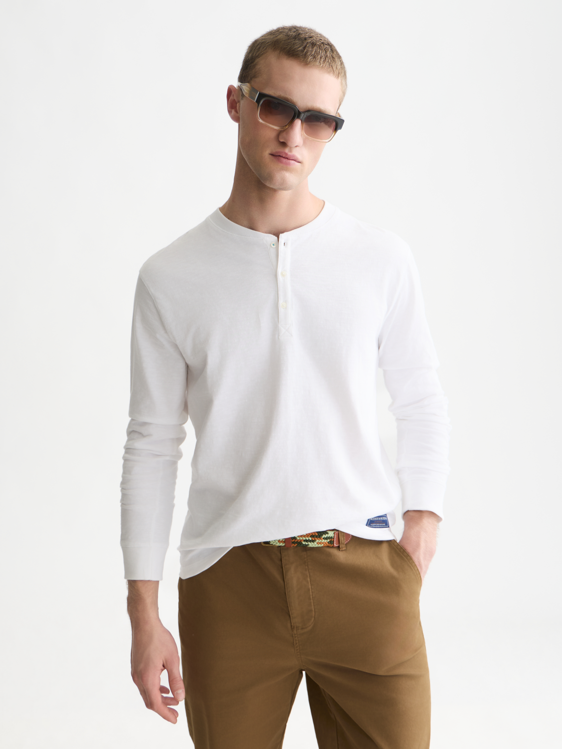 Slub Cotton Henley T-Shirt