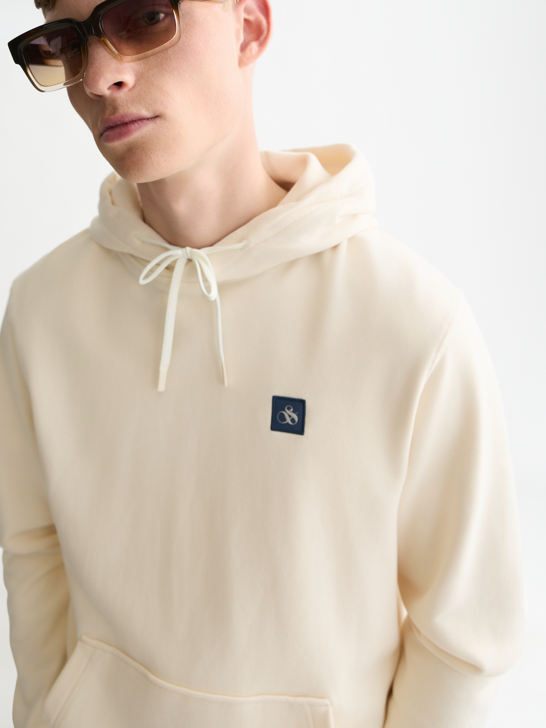 Logo Badge Cotton Hoodie