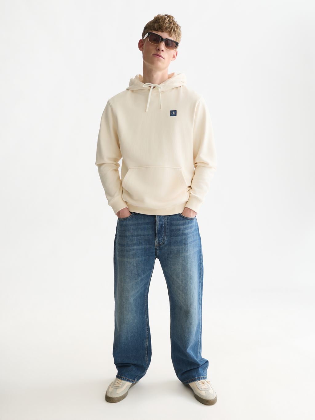 Logo Badge Cotton Hoodie