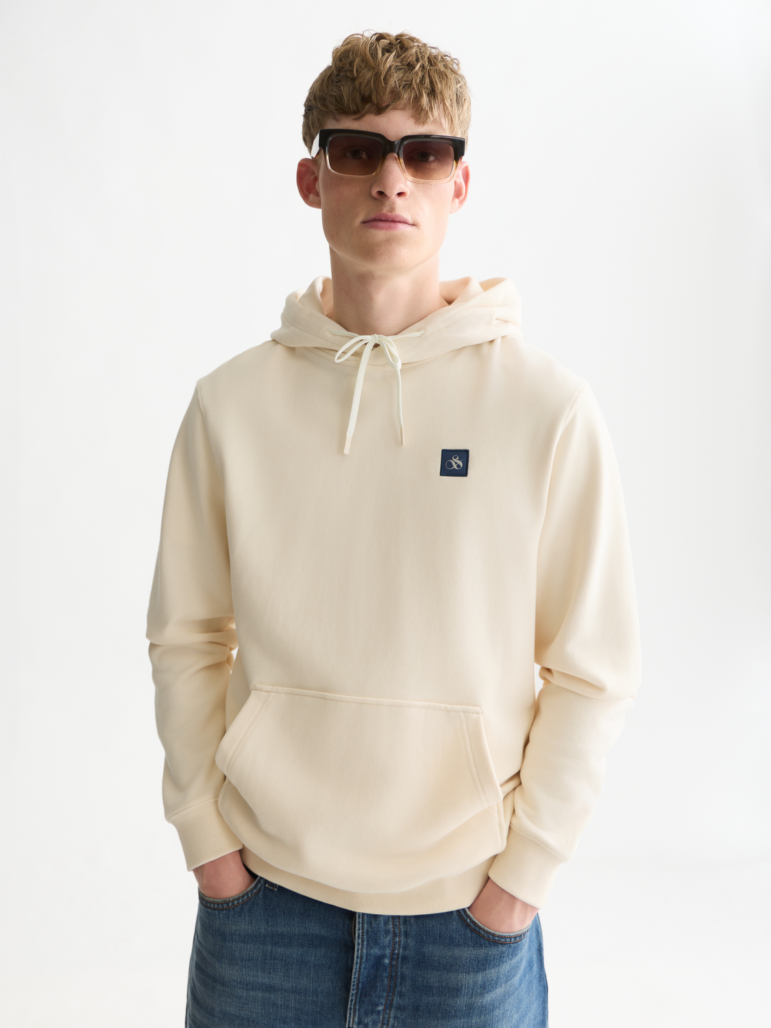 Logo Badge Cotton Hoodie