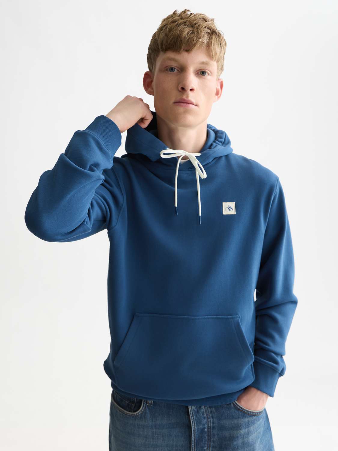 Logo Badge Cotton Hoodie