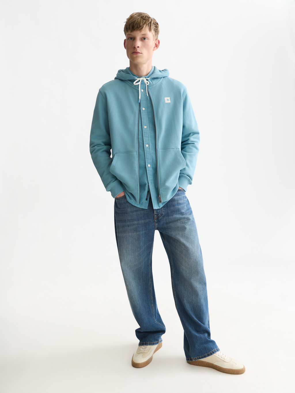 Logo Cotton Zip-Up Hoodie