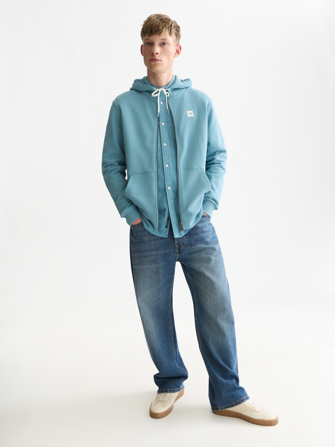Logo Cotton Zip-Up Hoodie