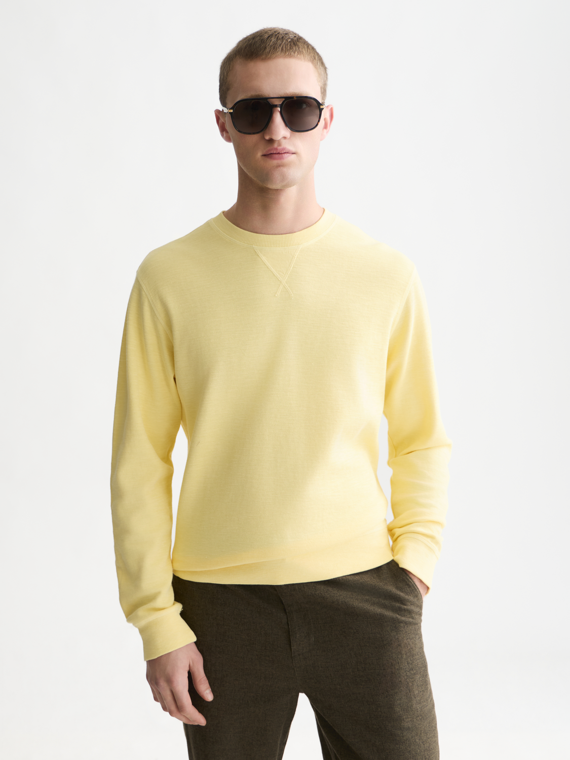 Garment-dye sweatshirt