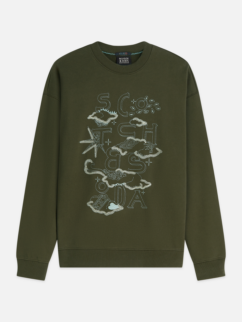 Embroidered artwork relaxed sweatshirt