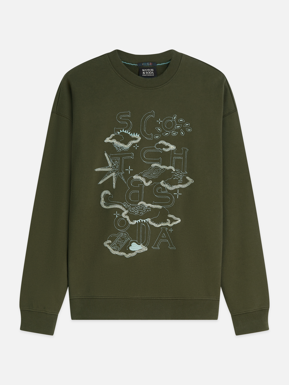 Embroidered artwork relaxed sweatshirt