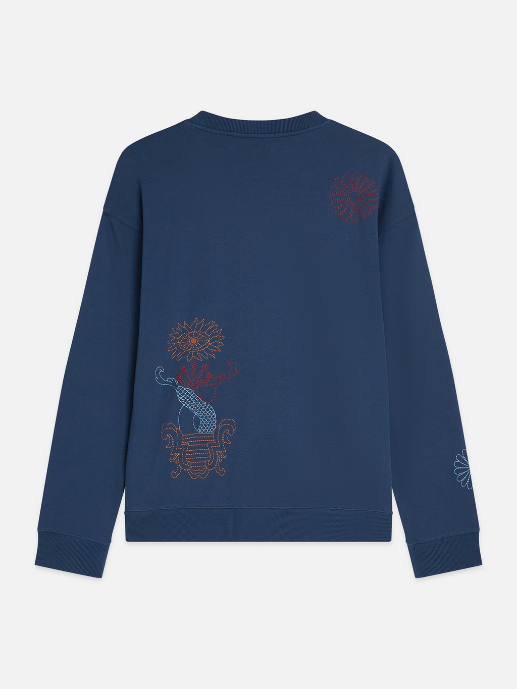 Embroidered Artwork Cotton Relaxed Sweatshirt