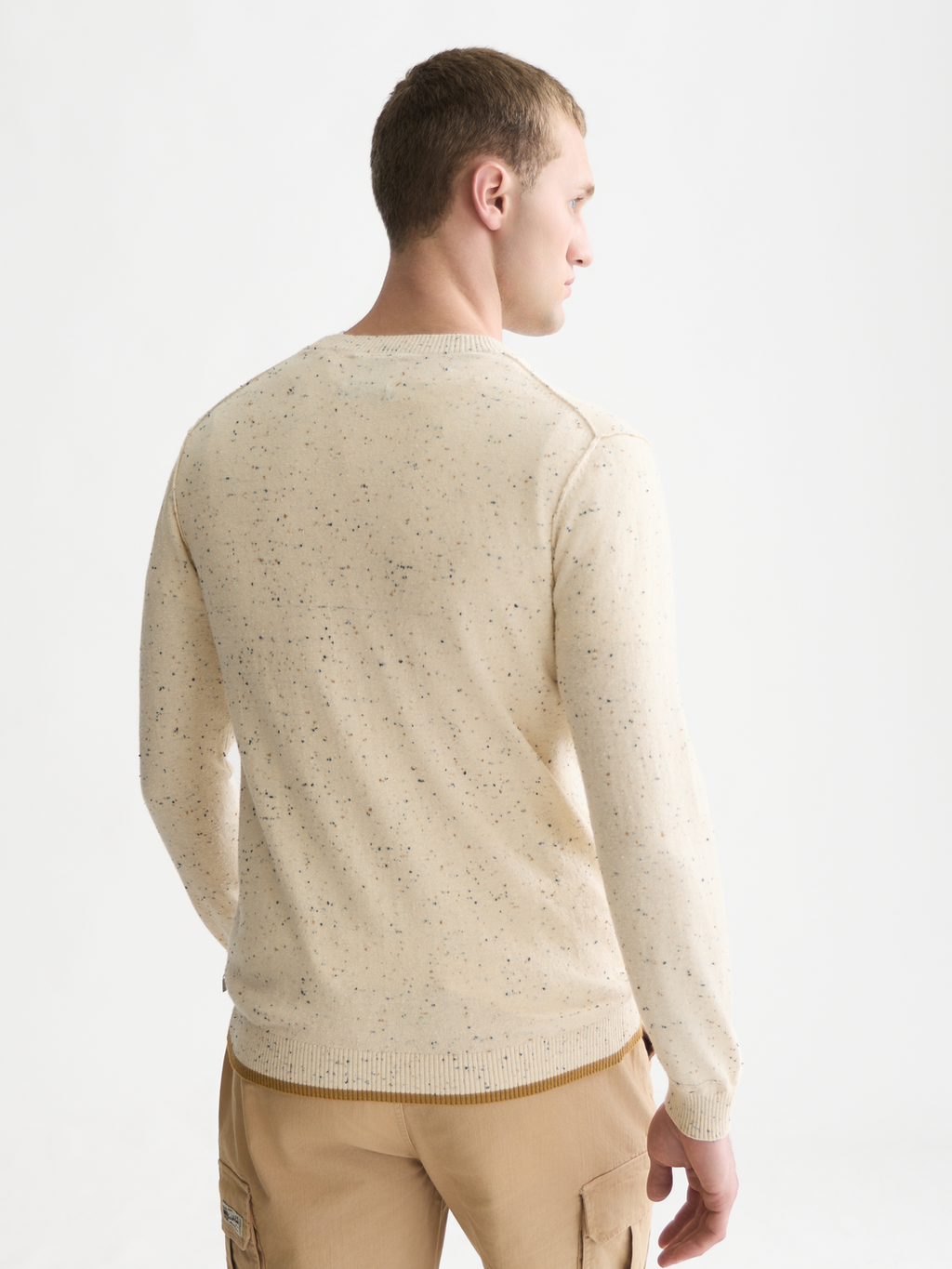 Speckled Wool-Blend Pullover
