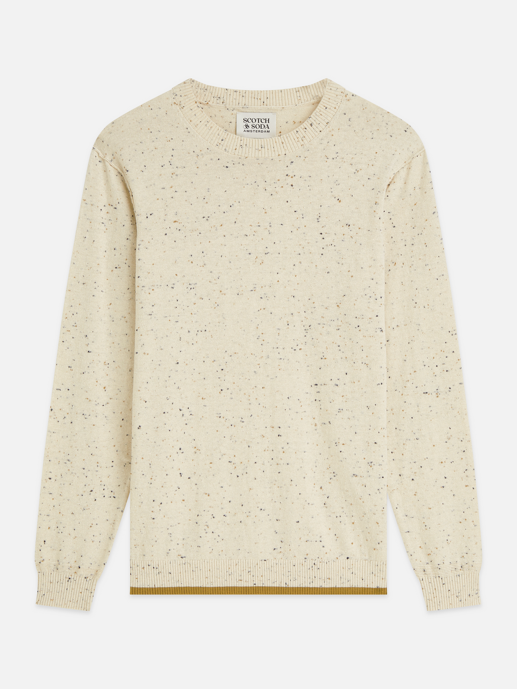 Speckled Wool-Blend Pullover