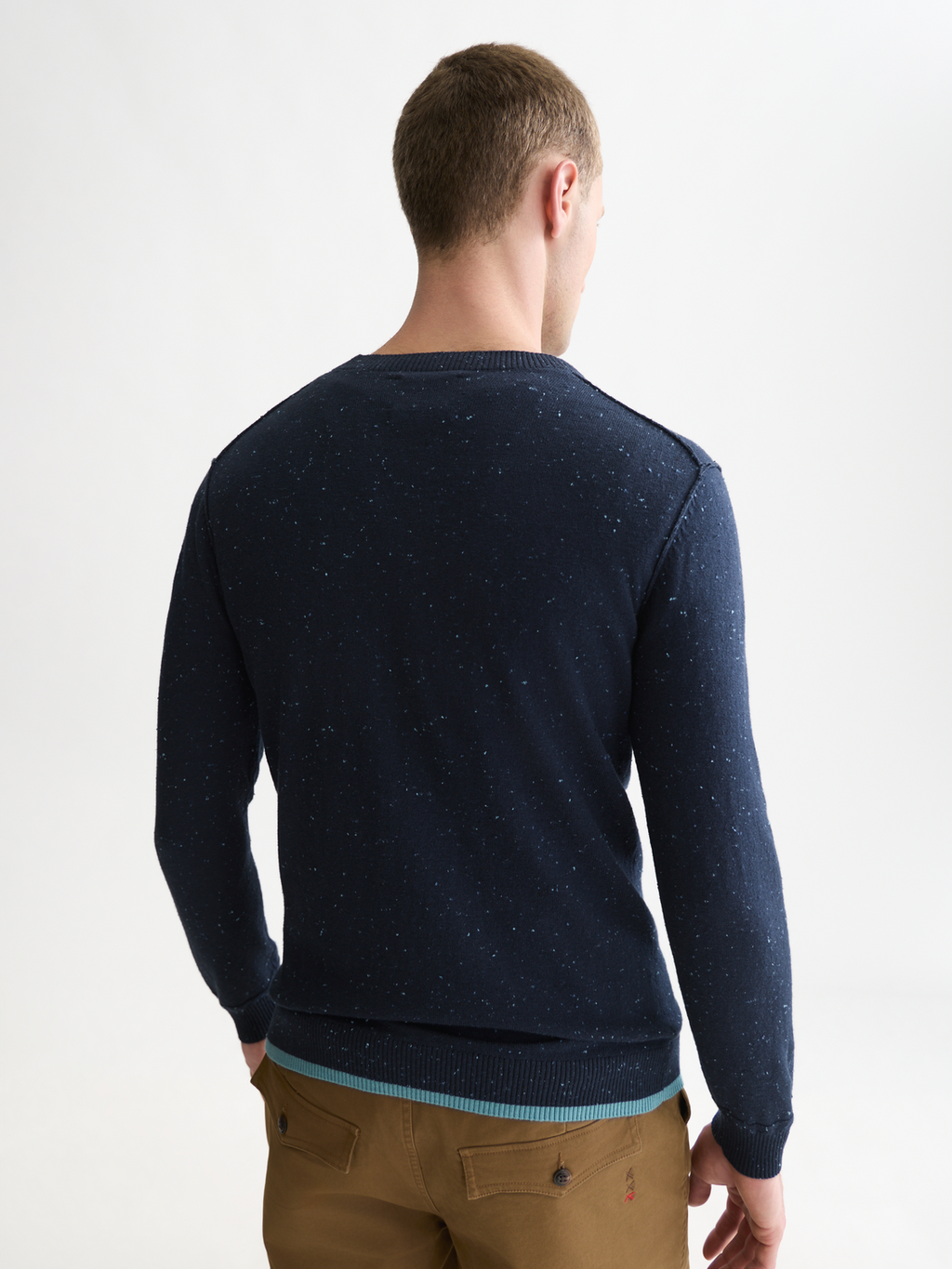 Speckled Wool-Blend Pullover