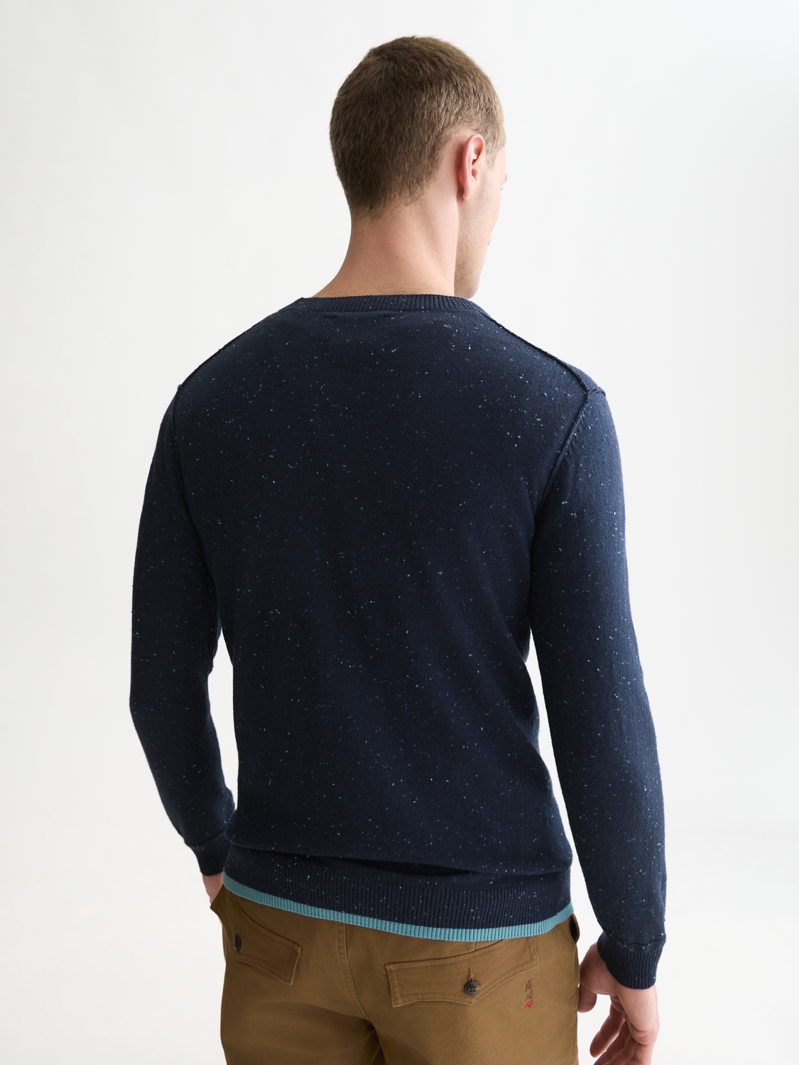 Speckled Wool-Blend Pullover