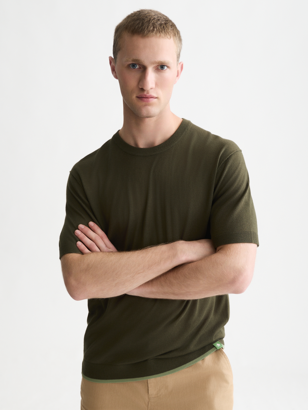 Knitted Wool-Blend Relaxed T-Shirt
