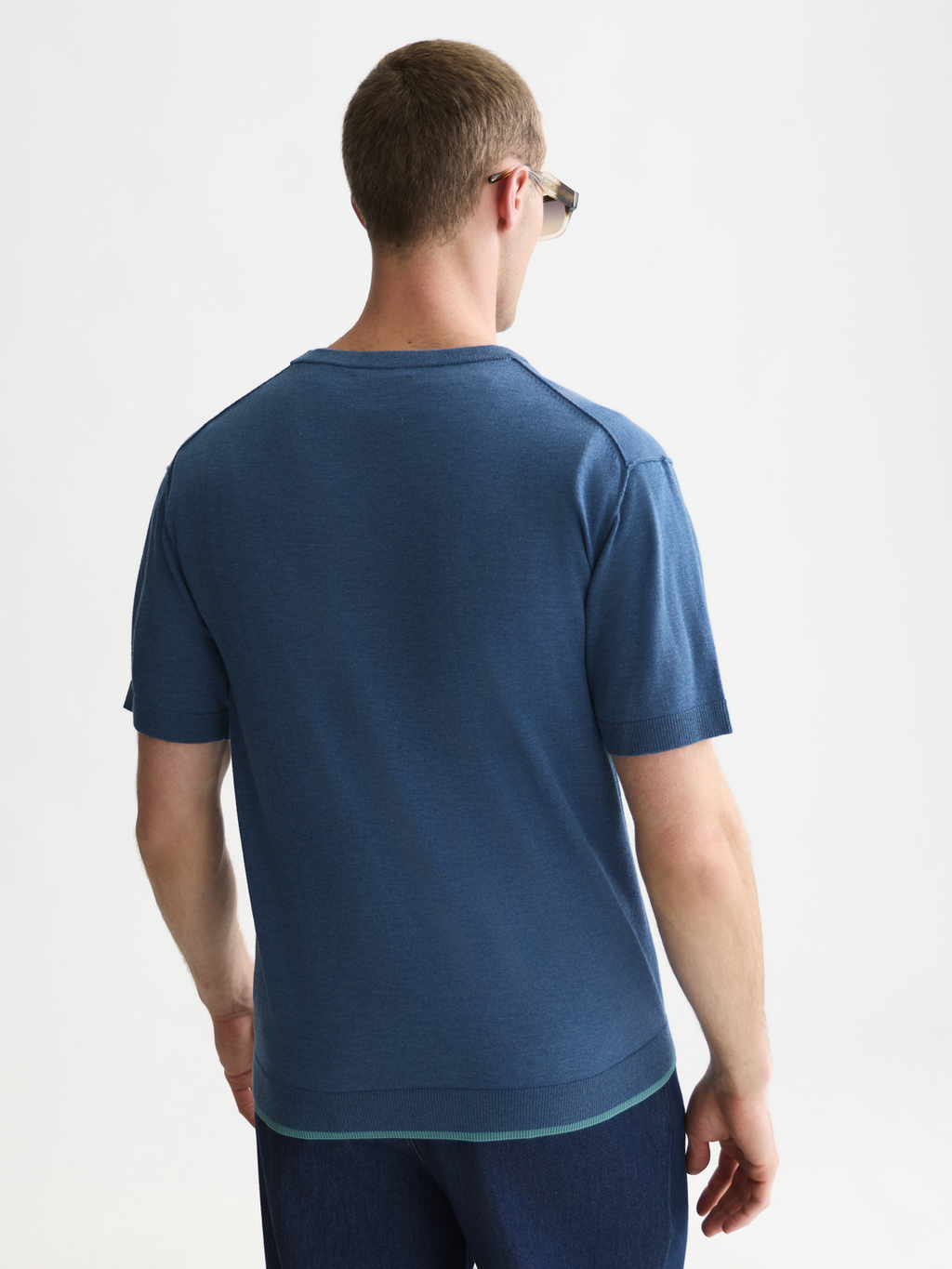 Knitted Wool-Blend Relaxed T-Shirt